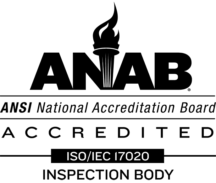 ANAB Accredited Testing Laboratory (ISO/IEC 17020)