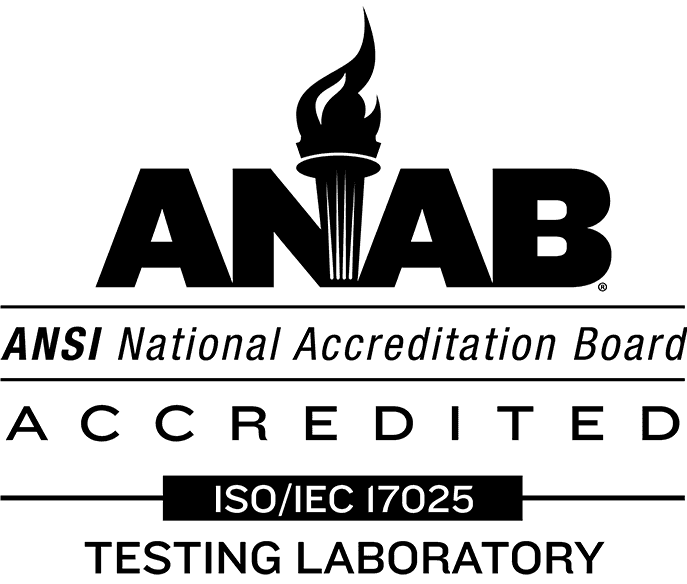 ANAB 17025 Logo. Learn more about our accreditation.